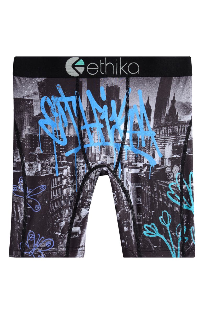 Ethika Kids' Asphalt Print Boxer Briefs, Main, color, 