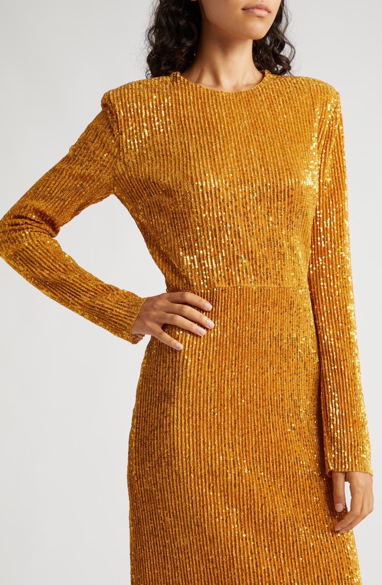 Stine Goya Carson Sequin Long Sleeve Gown, Alternate, color, 