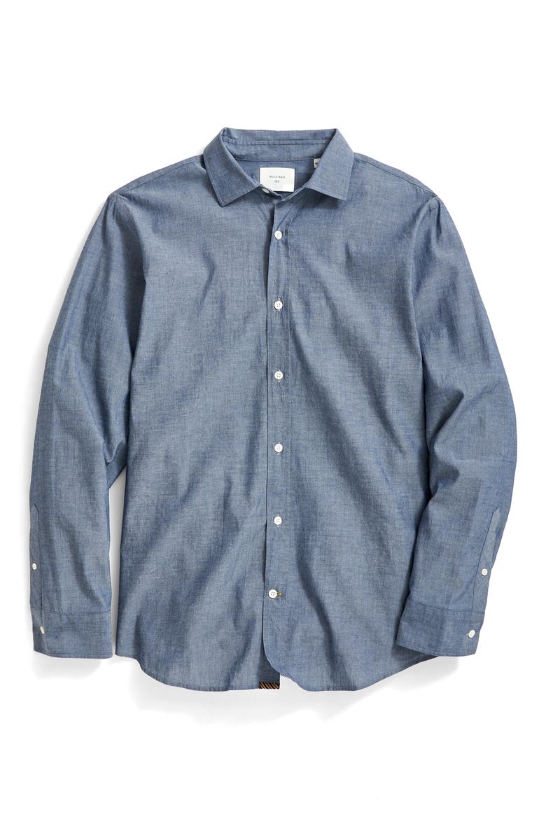 Holt Cotton Chambray Dress Shirt, Alternate, color, CHAMBRAY