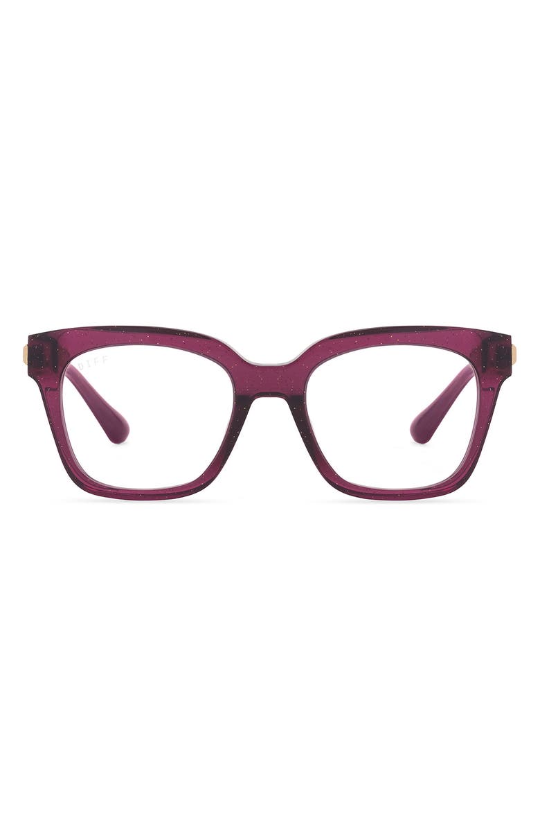 DIFF Bella 54mm Gradient Square Optical Glasses, Main, color, Festive Umbria / Clear