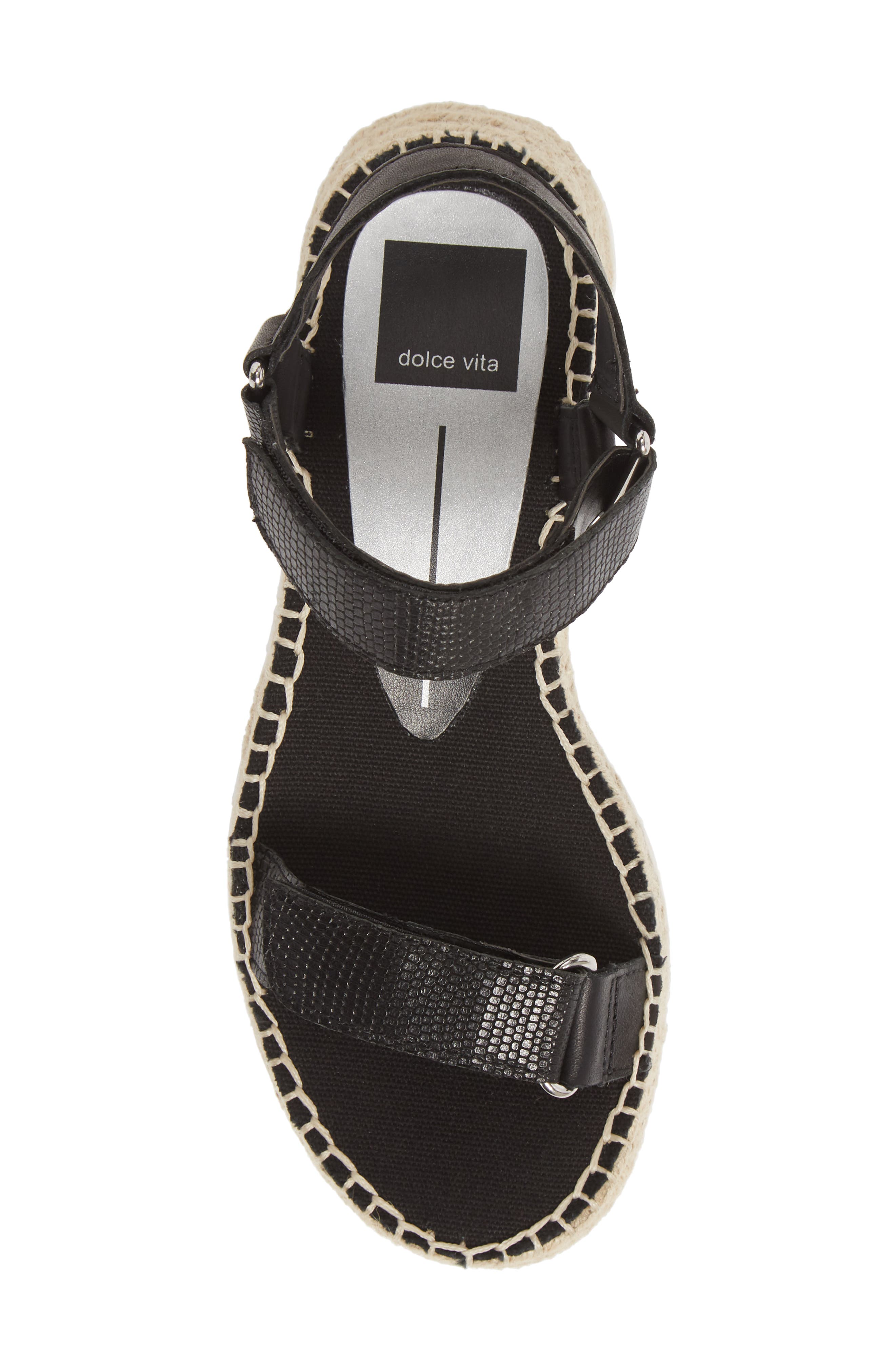 Myra Espadrille Wedge Sandal, Alternate, color, BLACK