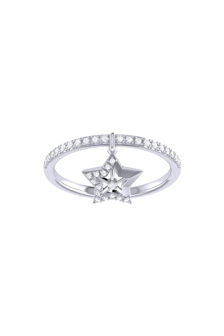 Dreamer Lucky Star Diamond Charm Ring - 0.13ct., Alternate, color, SILVER
