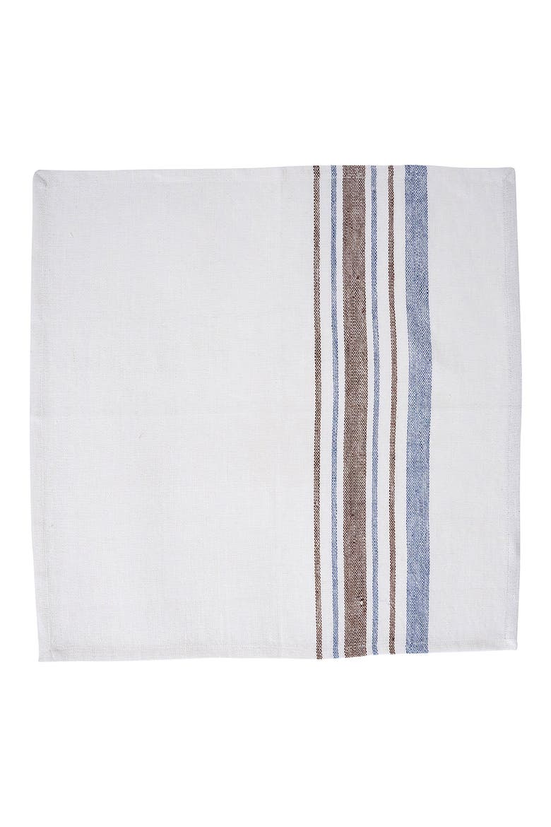 Danish Stripe Set of 4 Napkins, Alternate, color, TAUPE