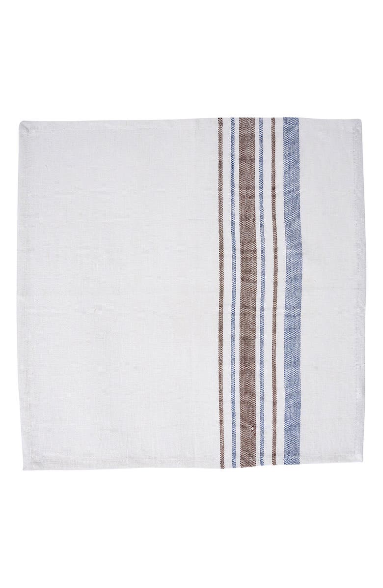 Juliska Danish Stripe Set of 4 Napkins, Alternate, color, Taupe