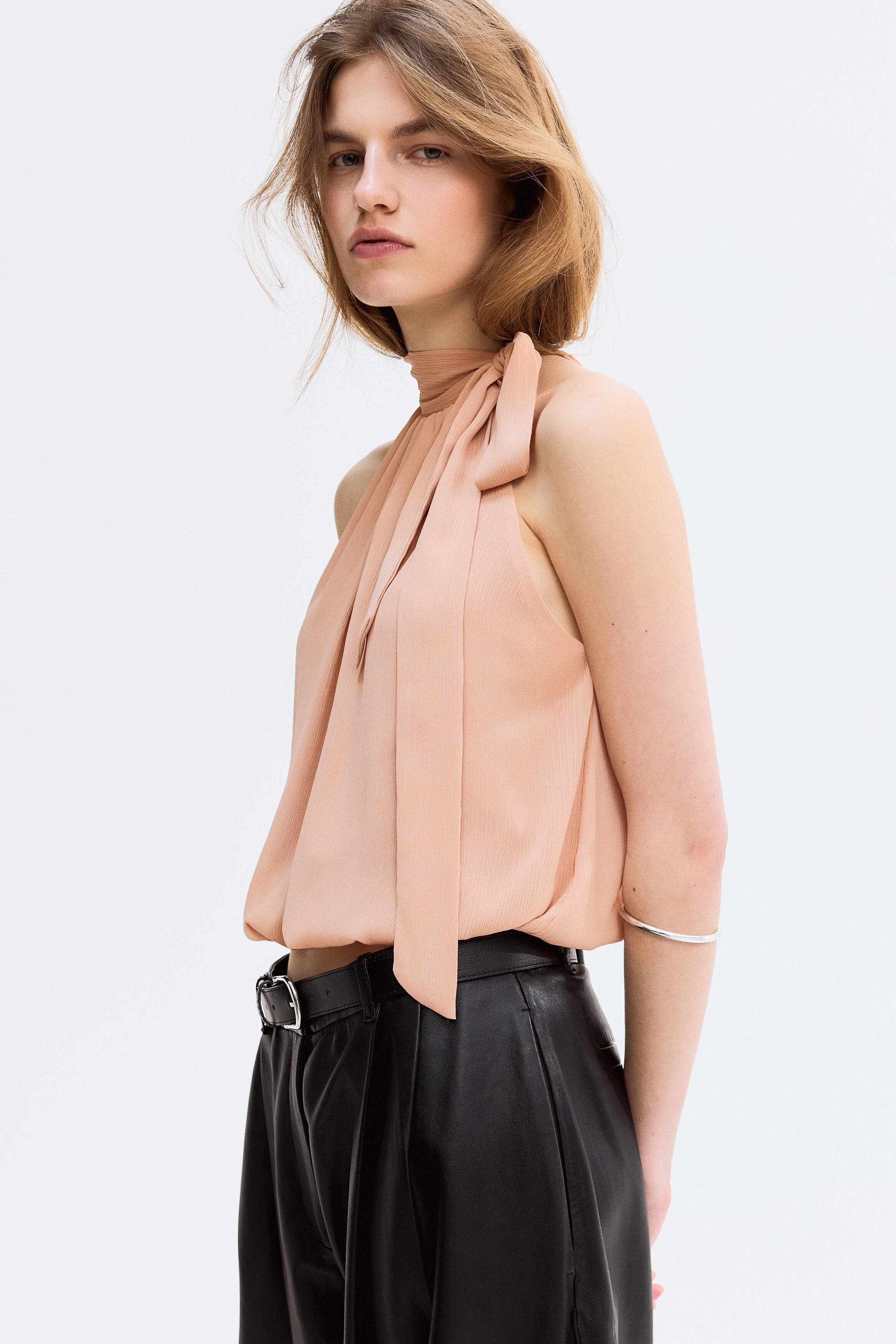 Sleeveless Bubble-hem Top - image 2