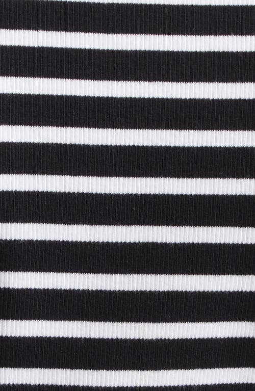 Veronica Beard Kearney Stripe Stretch Cotton Polo In Black