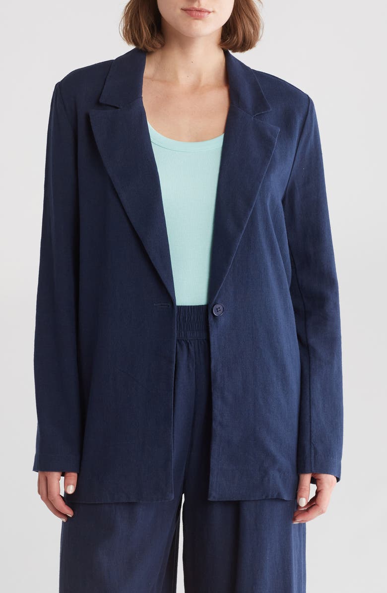 Melrose and Market Linen Blend Blazer, Main, color,
