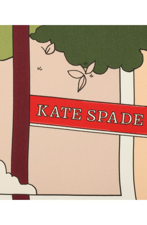 Kate Spade New York Park Scene Silk Square Scarf In Multi