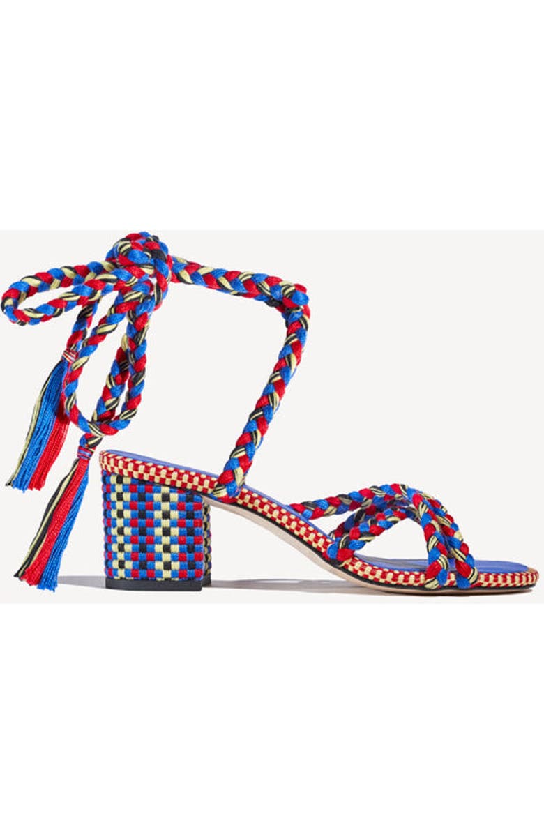 Amambaih Isabela Strappy Cotton Sandals, Main, color, Miro
