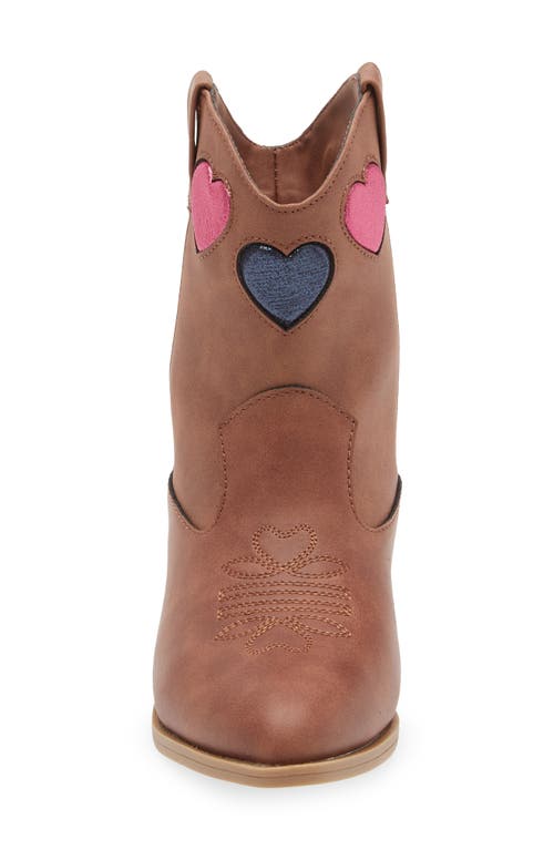 Tucker + Tate Kids' Clarra Heart Western Boot In Brown