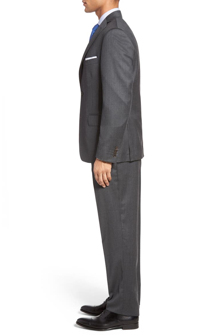 Classic Fit Solid Wool Suit, Alternate, color, CHARCOAL