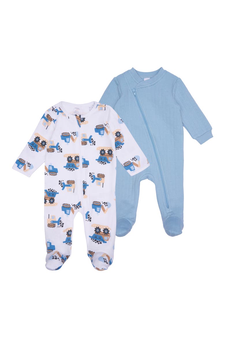2-Pack Assorted Zip Footies, Main, color, BLUE CONSTRUCTION