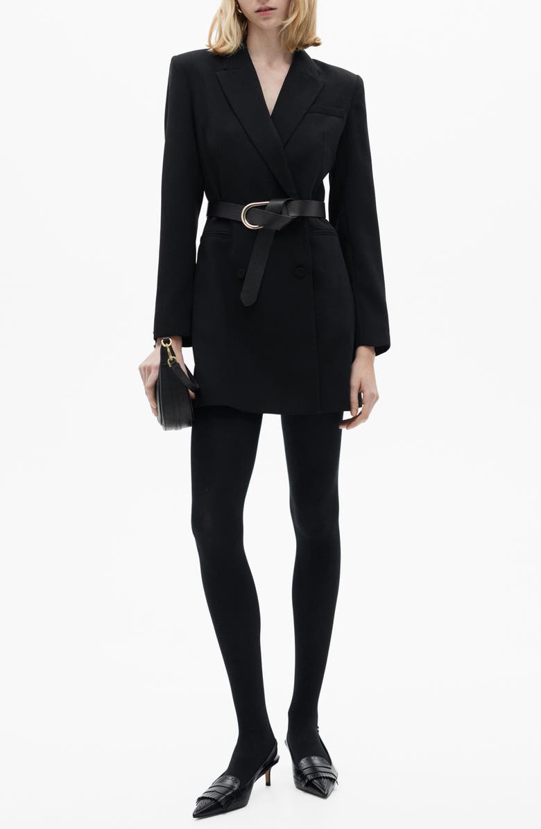 MANGO Loida Belted Long Sleeve Minidress, Main, color, 