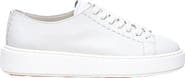 Santoni Women's white leather sneaker
