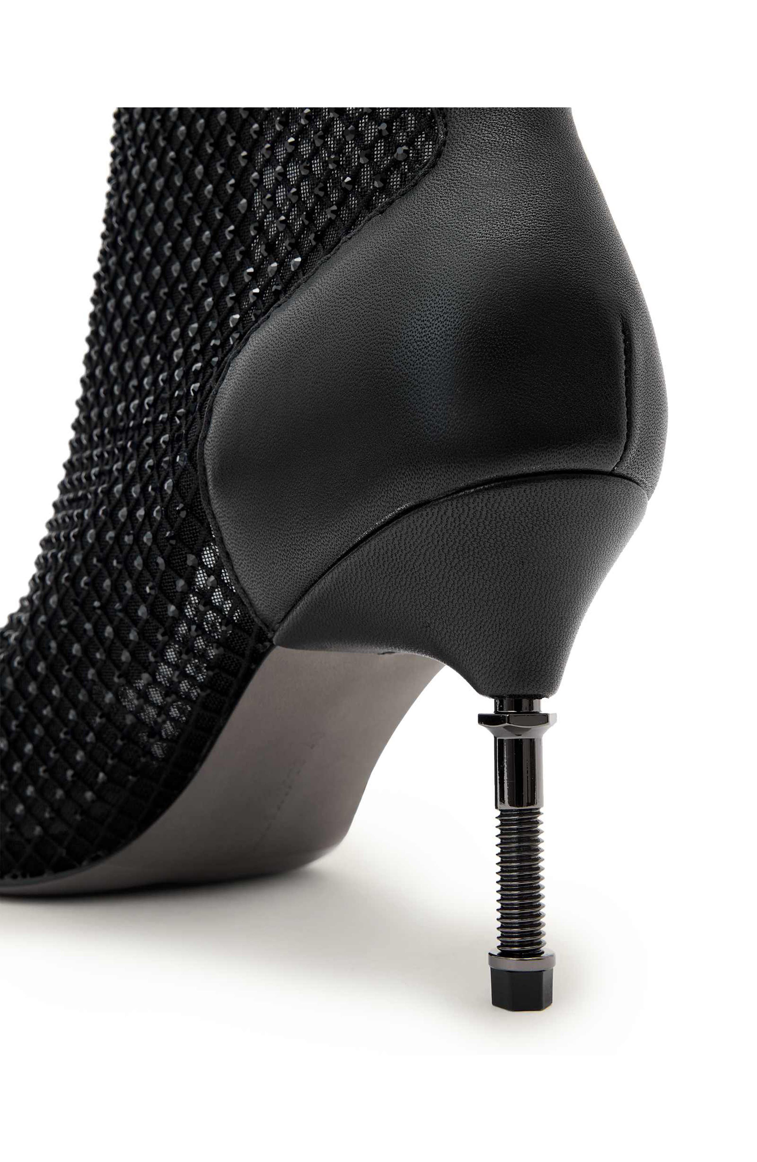 AllSaints Natasha Mesh Bootie, Alternate, color, Black