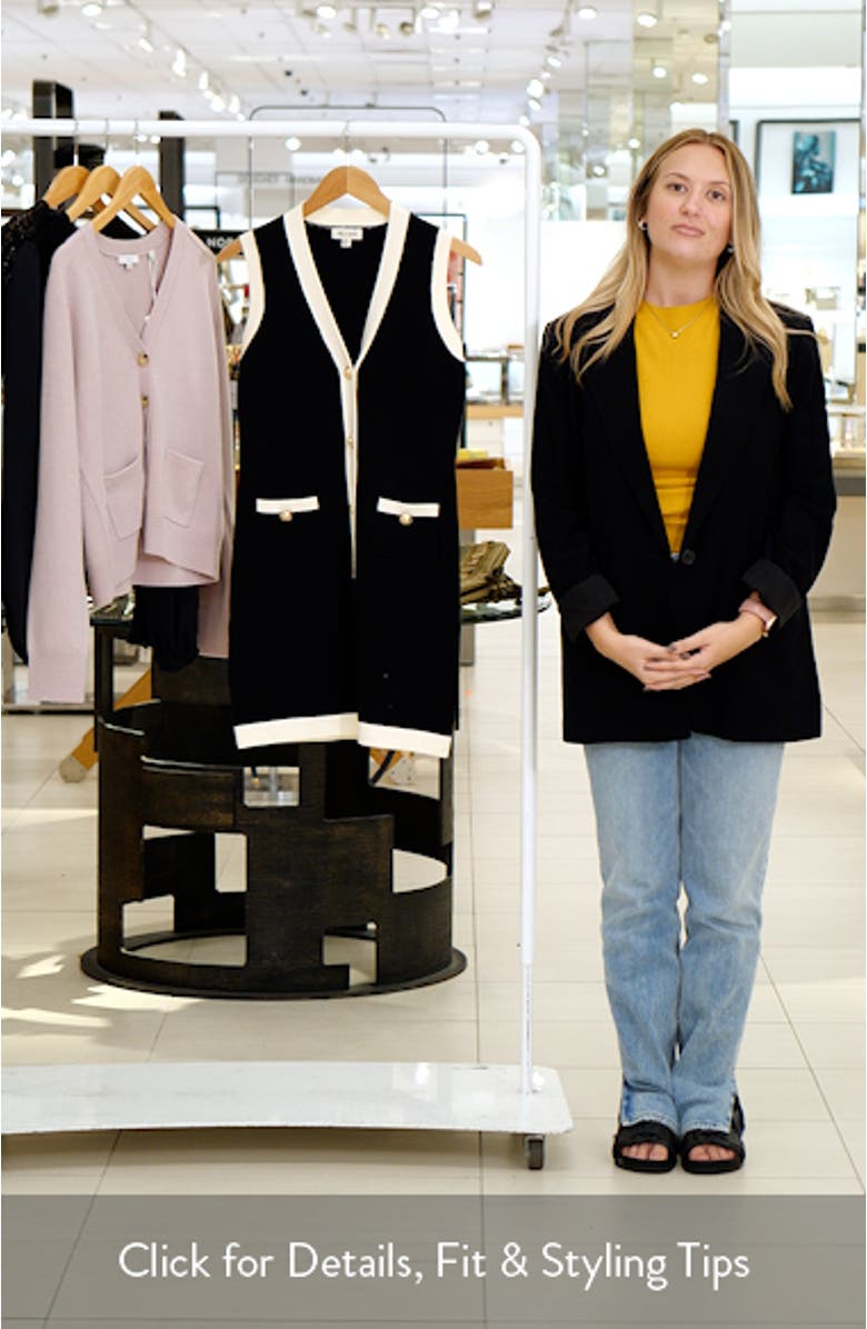 Button-Up Mini Sweater Dress, sales video thumbnail