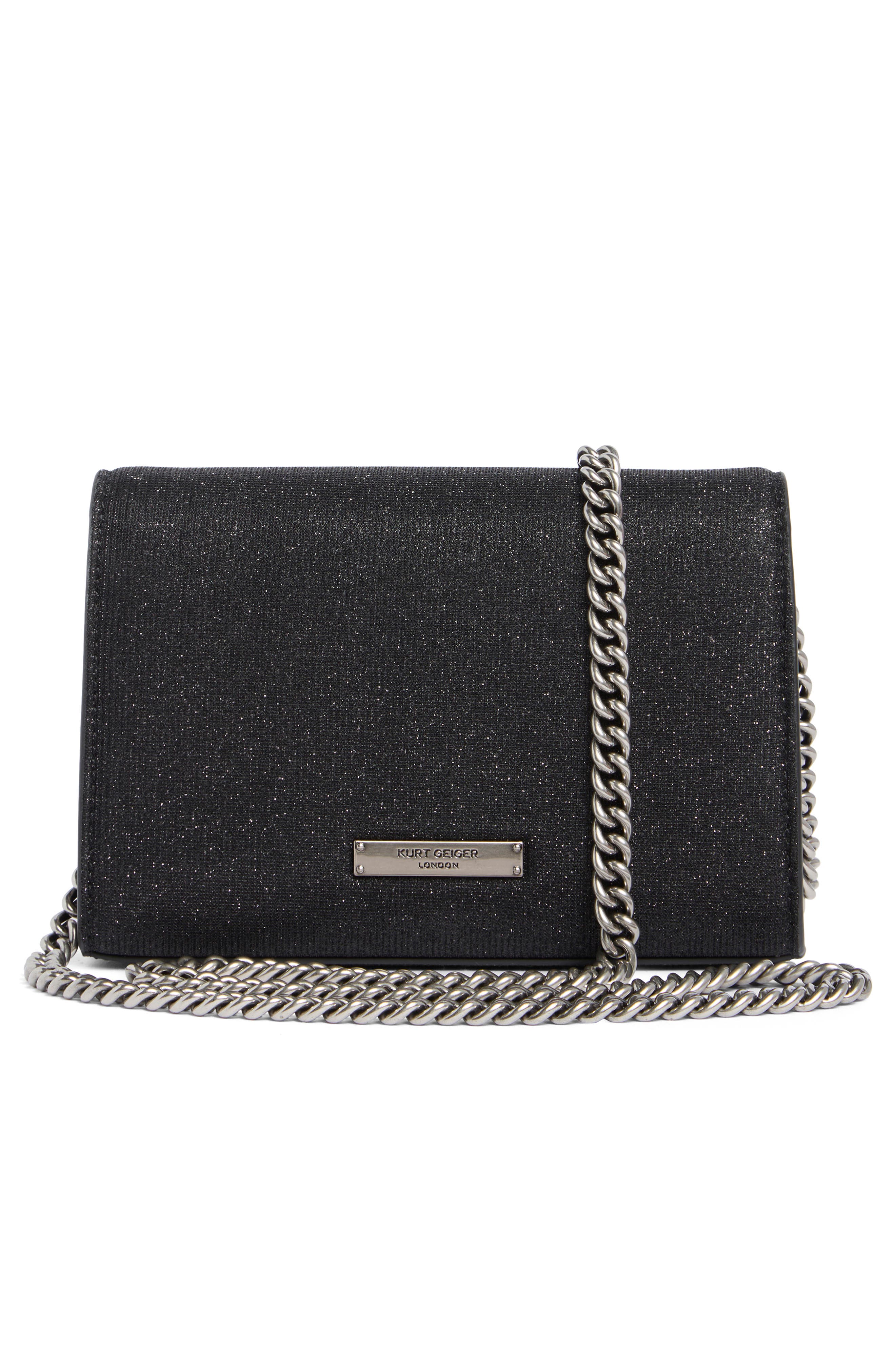 Kurt Geiger London Shimmer Clutch, Alternate, color, Black