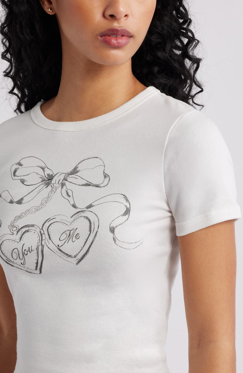 BP. Graphic Baby Tee, Alternate, color, White Locket