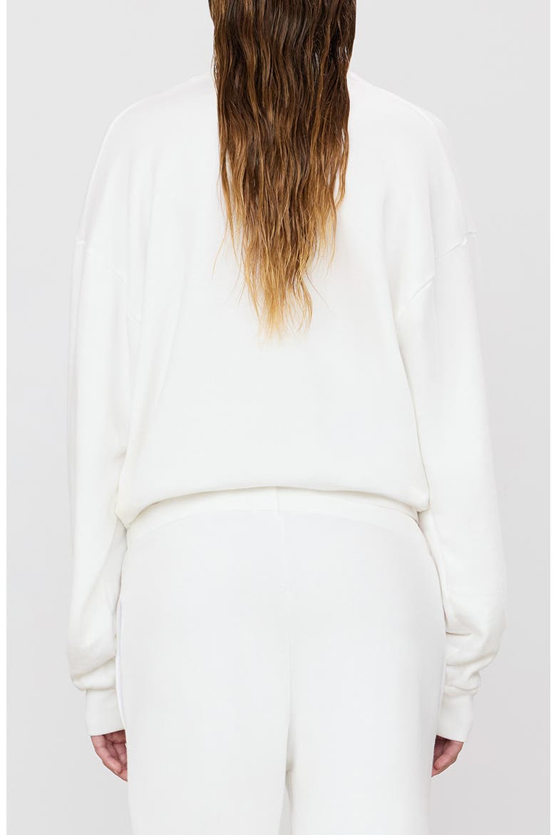 Cropped Polo Sweatshirt, Alternate, color, WHITE