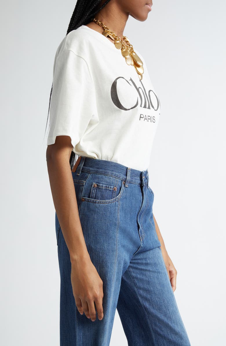Chloé Oversize Logo Graphic T-Shirt, Alternate, color, 