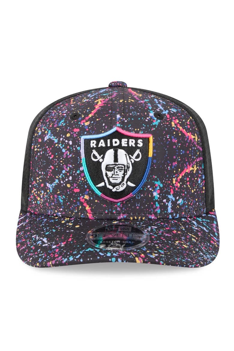 Men's New Era Black Las Vegas Raiders 2025 NFL Crucial Catch 9SEVENTY Adjustable Hat, Alternate, color, Black