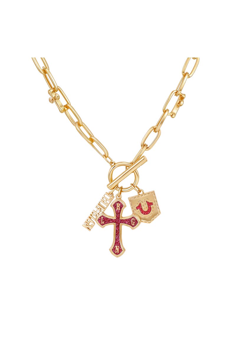 Rebel Charm Necklace, Main, color, Gold Tone