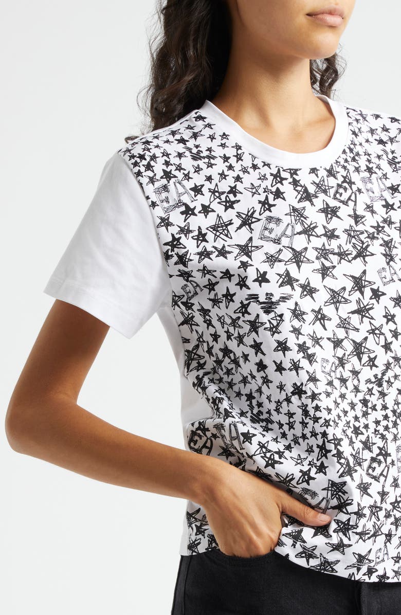 Emporio Armani Star Print Cotton T-Shirt, Alternate, color,