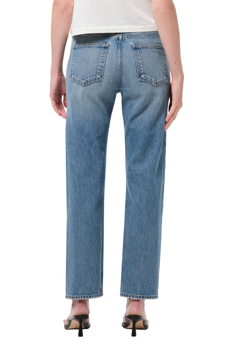 Frayed Waist Low Rise Ankle Slim Jeans, Alternate, color, RHYTHMIC