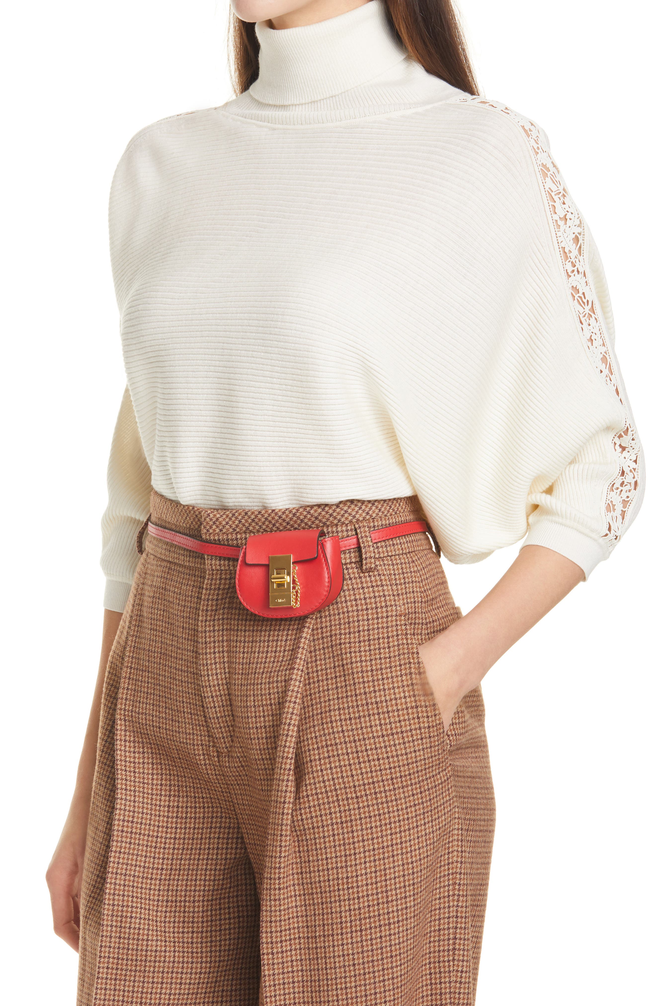 Chloé Mini Drew Belt Bag, Alternate, color, 