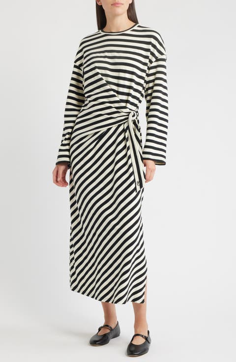 Fenouil Directional Stripe Long Sleeve Dress