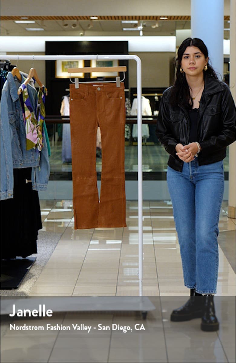 Le Crop Mini Boot Leather Pants, sales video thumbnail