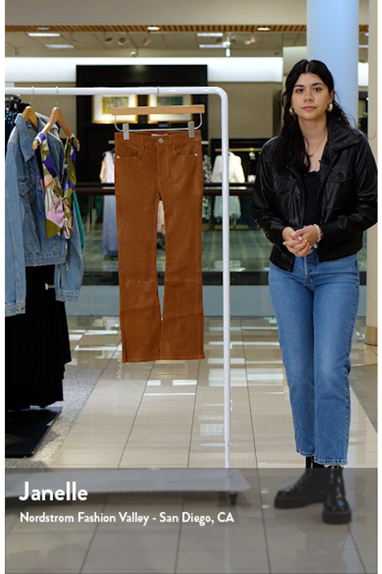 Le Crop Mini Boot Leather Pants video
