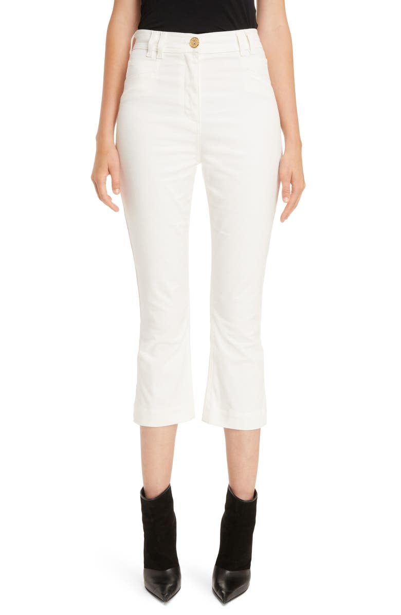 Balmain High Waist Skinny Jeans, Main, color, 