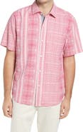 Tommy Bahama Bay Street Blues Short Sleeve Silk Button-Up Shirt