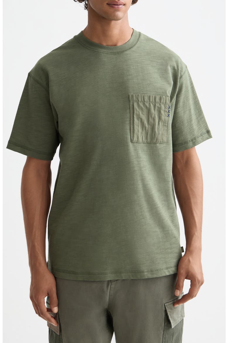 Relaxed Fit Slub Cotton Pocket T-Shirt, Main, color, THYME
