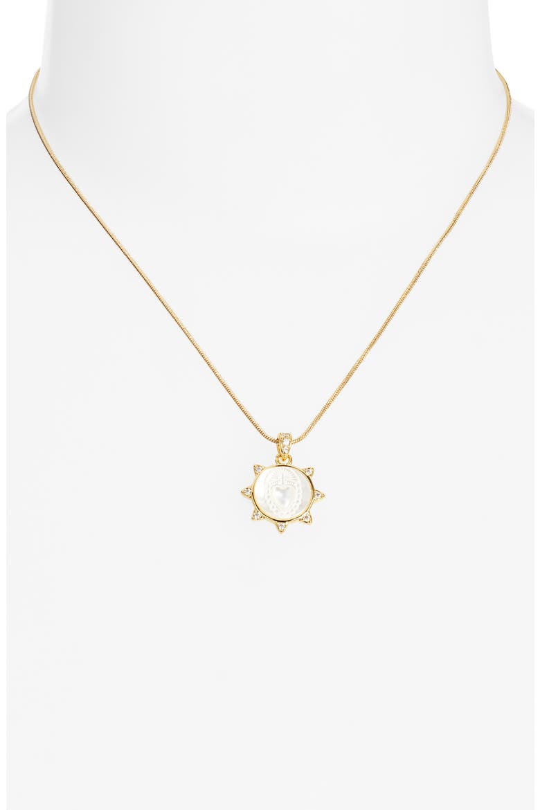 Sacred Sol Pendant Necklace, Alternate, color, GOLD