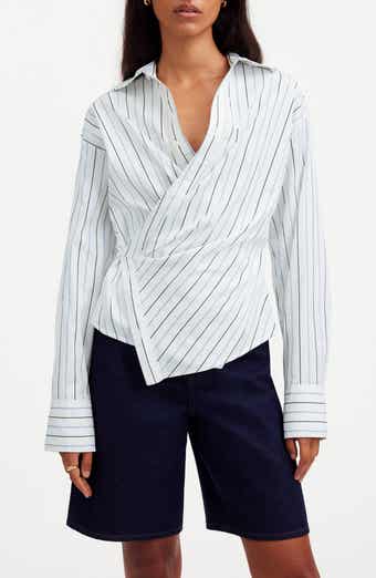 Madewell Stripe Asymmetric Button-Up Shirt