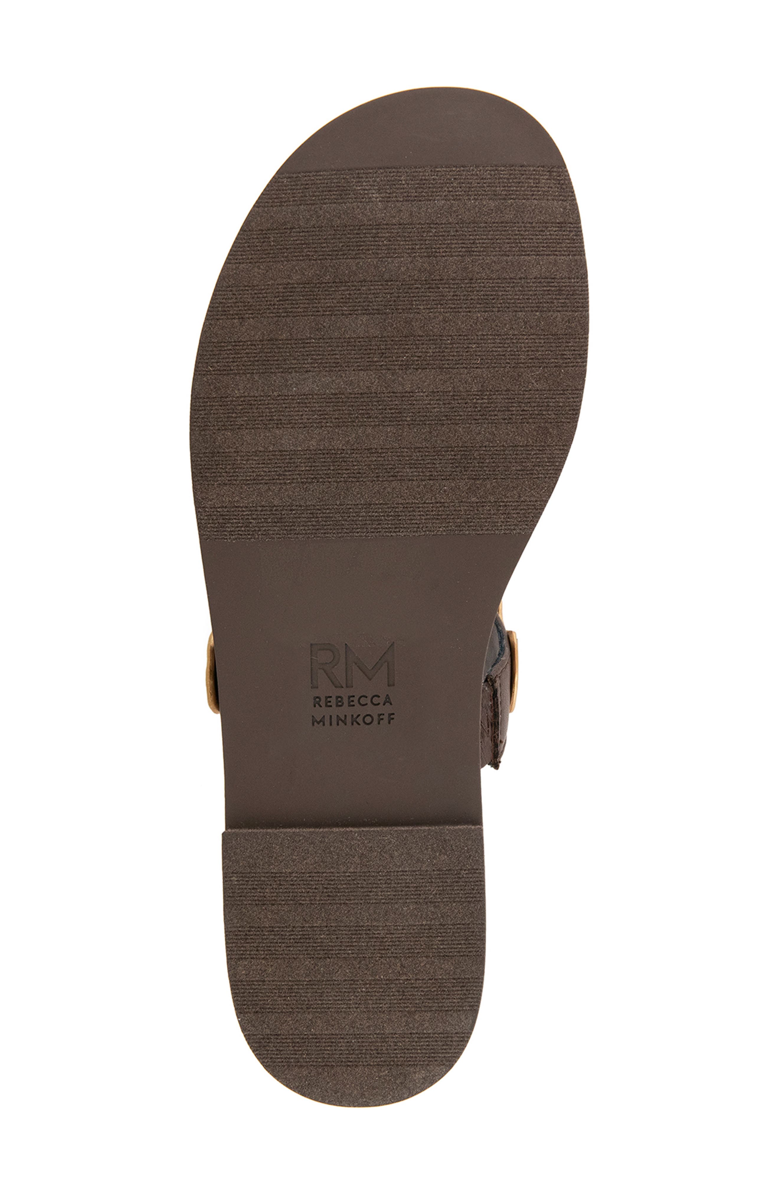 Claire Coin Toe Loop Sandal, Alternate, color, DARK BROWN