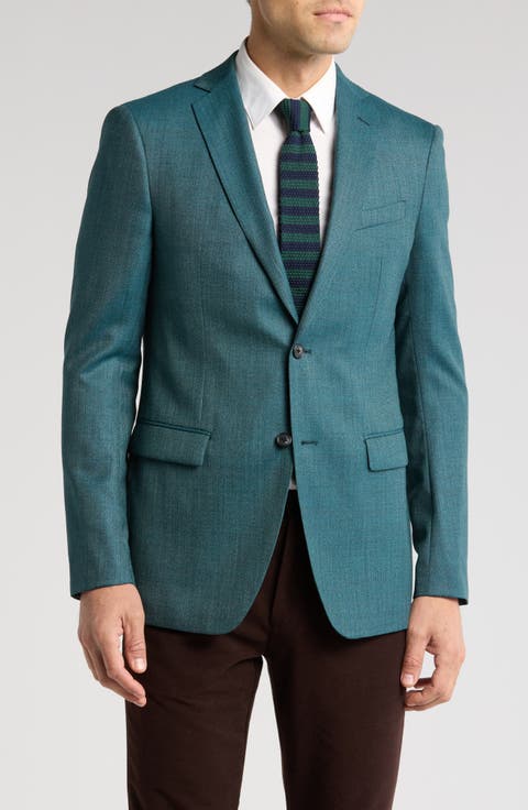 Herringbone Virgin Wool Sport Coat (Regular & Big)