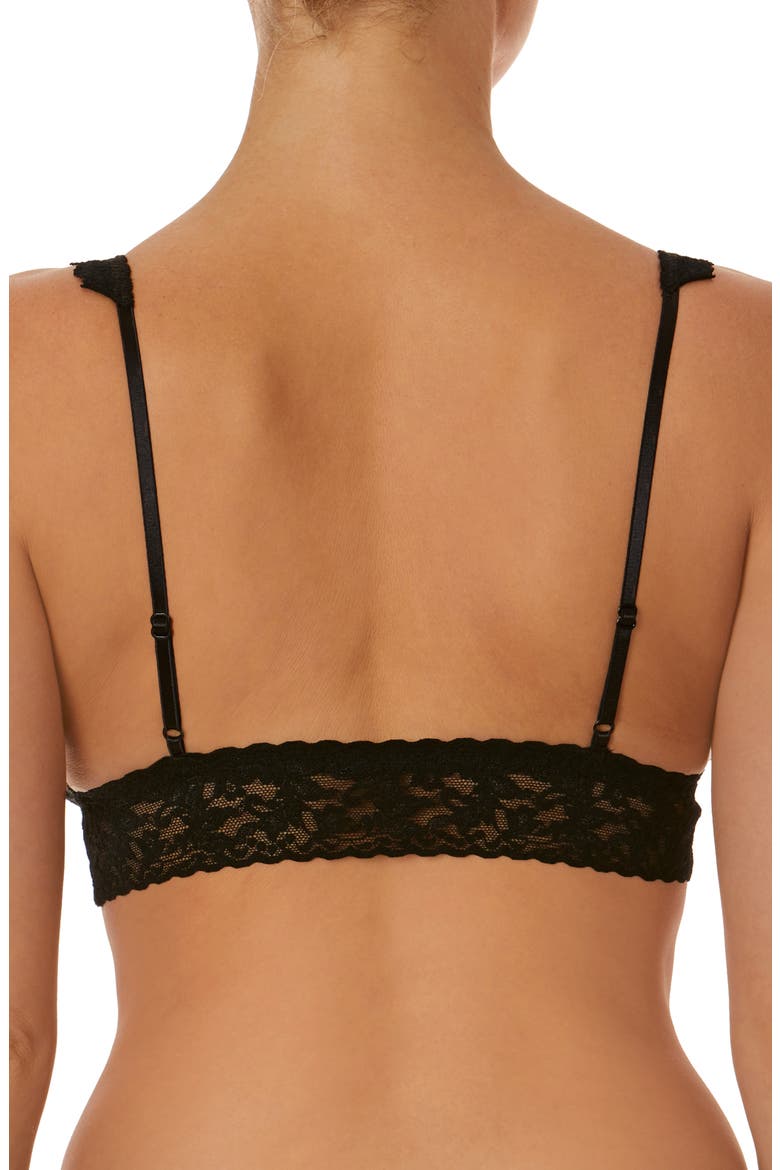 Crossover Padded Bralette, Alternate, color, BLACK