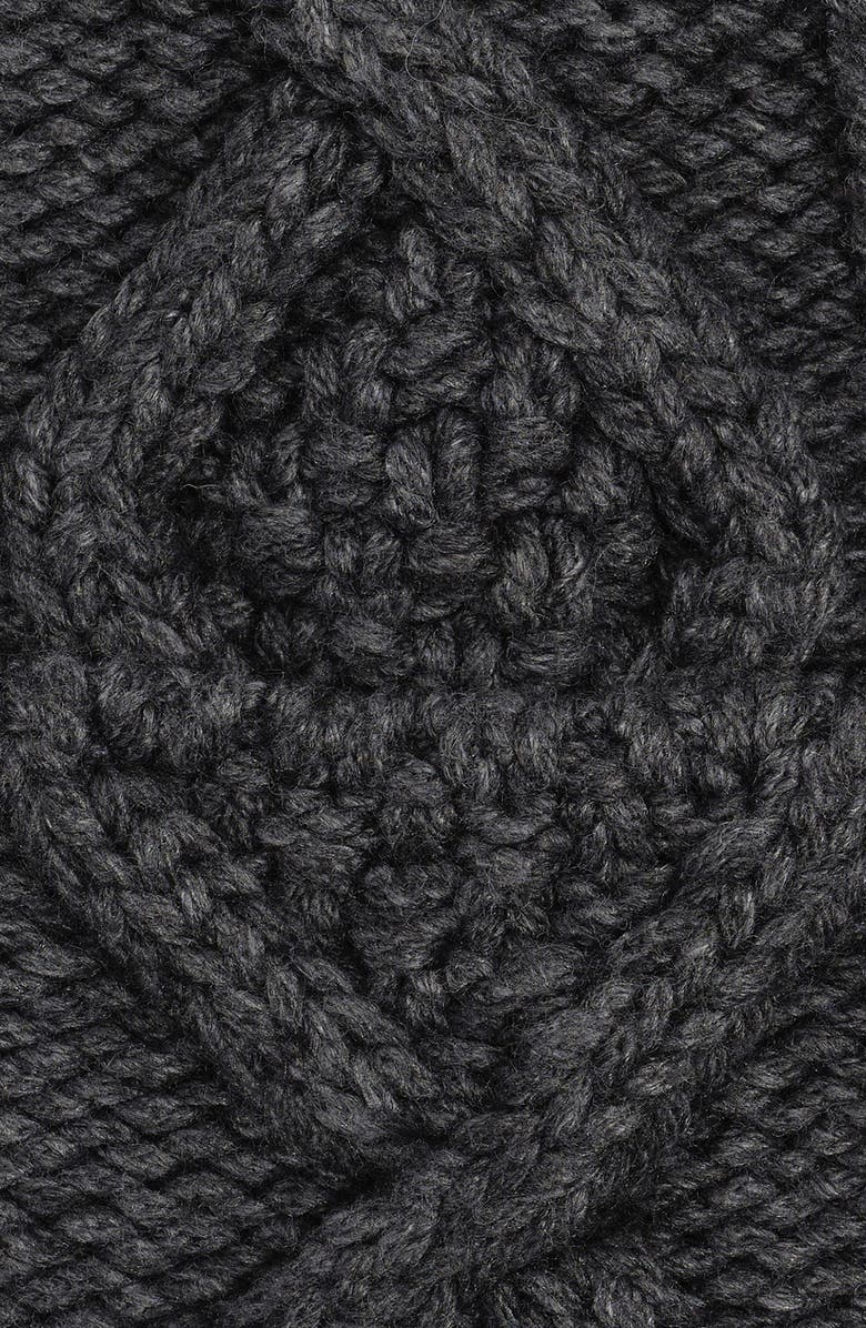 Faherty Chunky Cable Beanie, Alternate, color, Grey Heather