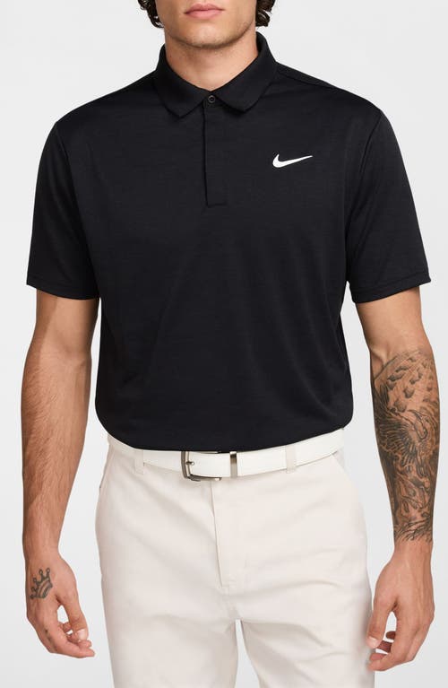 Nike Golf Dri-FIT Tour Jacquard Golf Polo in Black/White 