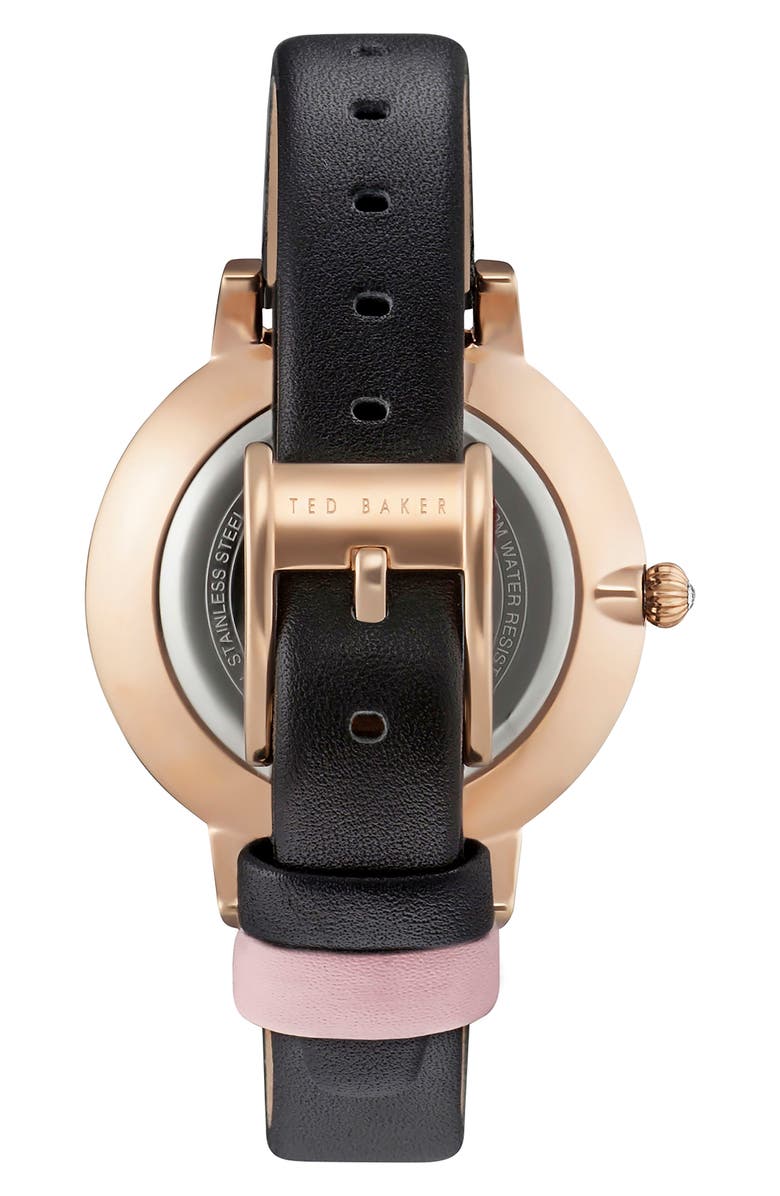 Ted Baker London Kate Round Leather Strap Watch, 38mm  display picture 1