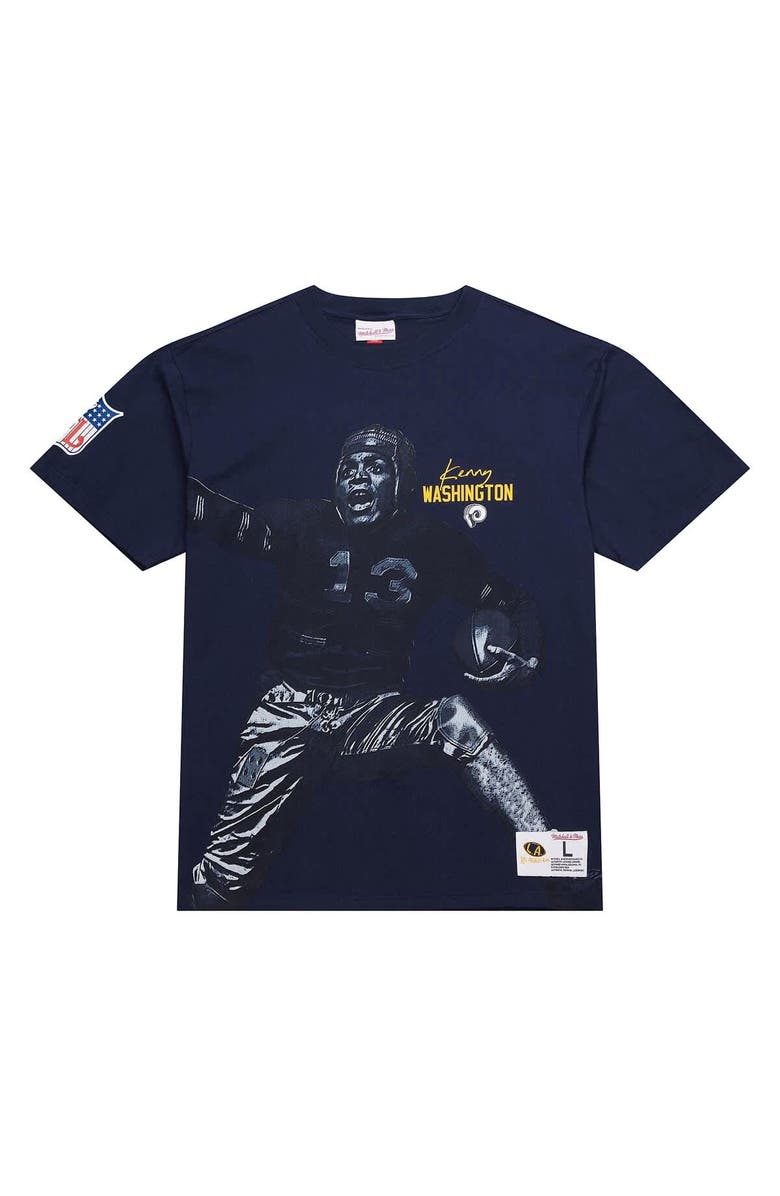 Mitchell & Ness Men's Mitchell & Ness Kenny Washington Black Los Angeles Rams Vintage Short Sleeve T-Shirt, Main, color, 