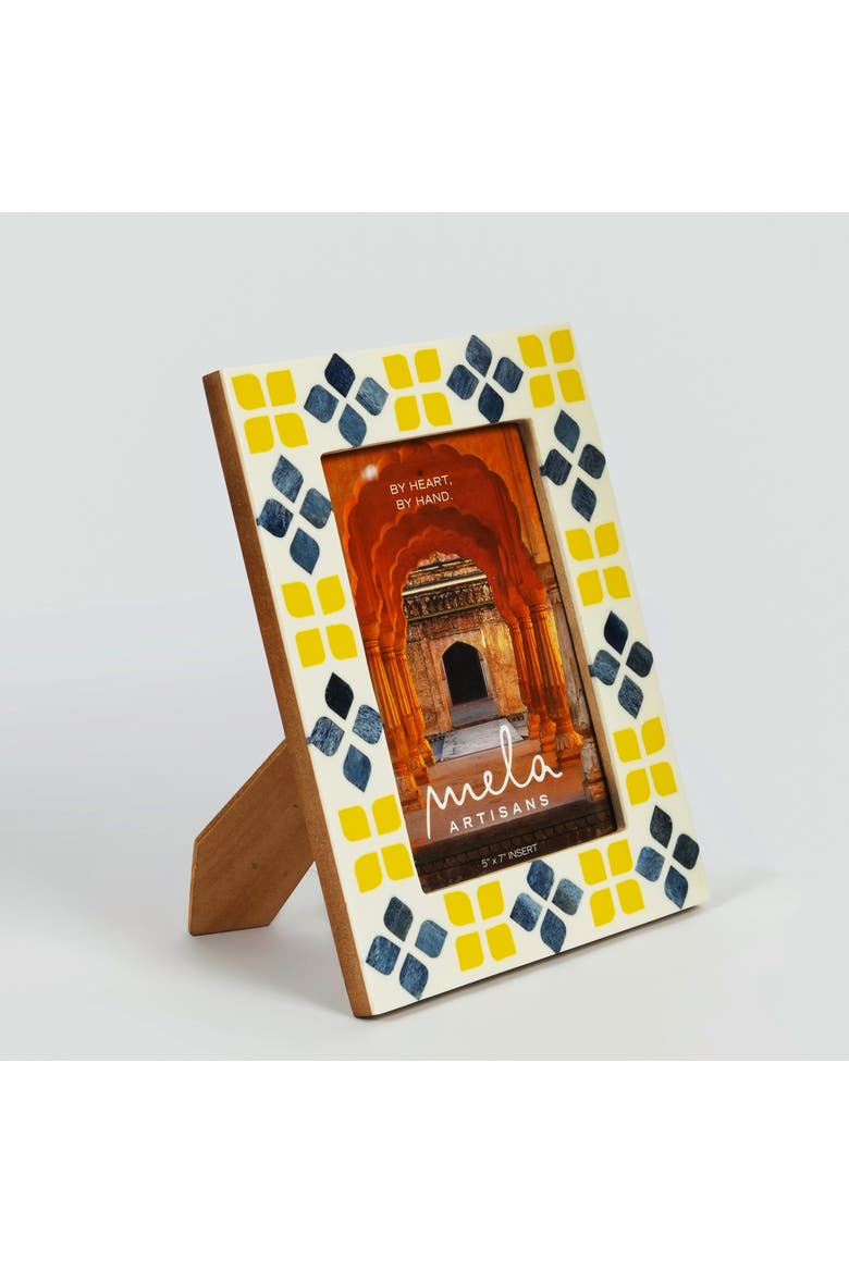 Marigold Mosaic Inlay Picture Frame, Alternate, color, Marigold