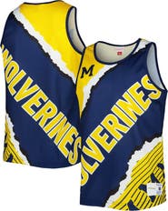 Mitchell & Ness Men's Mitchell & Ness Navy/Maize Michigan Wolverines Jumbotron 2.0 Sublimated Tank Top
