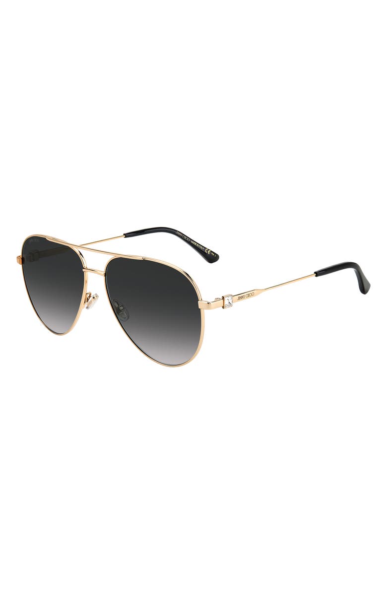 Jimmy Choo Ollys 60mm Aviator Sunglasses, Alternate, color,
