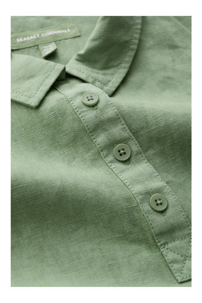 Artist's Journey Collared Linen Tunic, Alternate, color, FOLIAGE