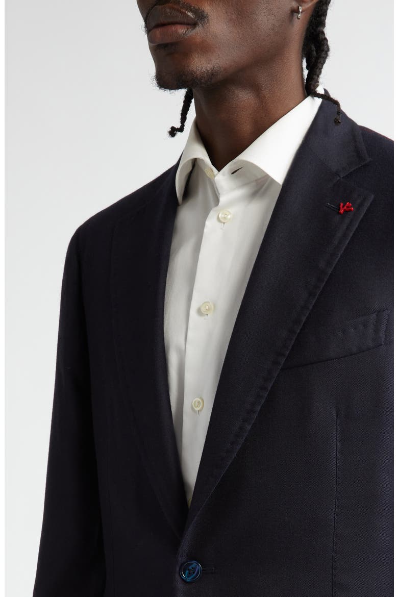 Domenico Cashmere & Silk Sport Coat, Alternate, color, NAVY