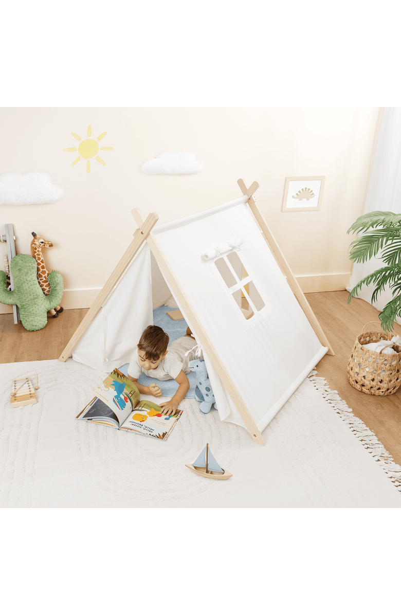 Comfy Cubs Kids Indoor Play Tent, Alternate, color, Natural Wood